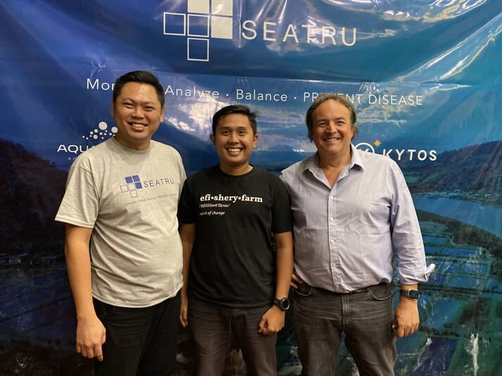 Markus Wu từ Aqua Pharma, Priyandaru Agung từ eFishery và Marc Indigne từ Kytos