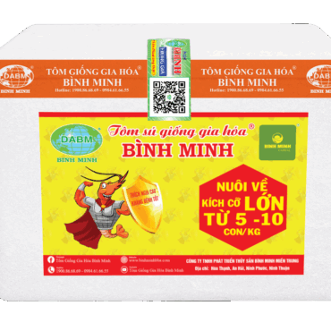 Tôm Sú Gia Hóa Bình Minh Thung tom su mat truoc