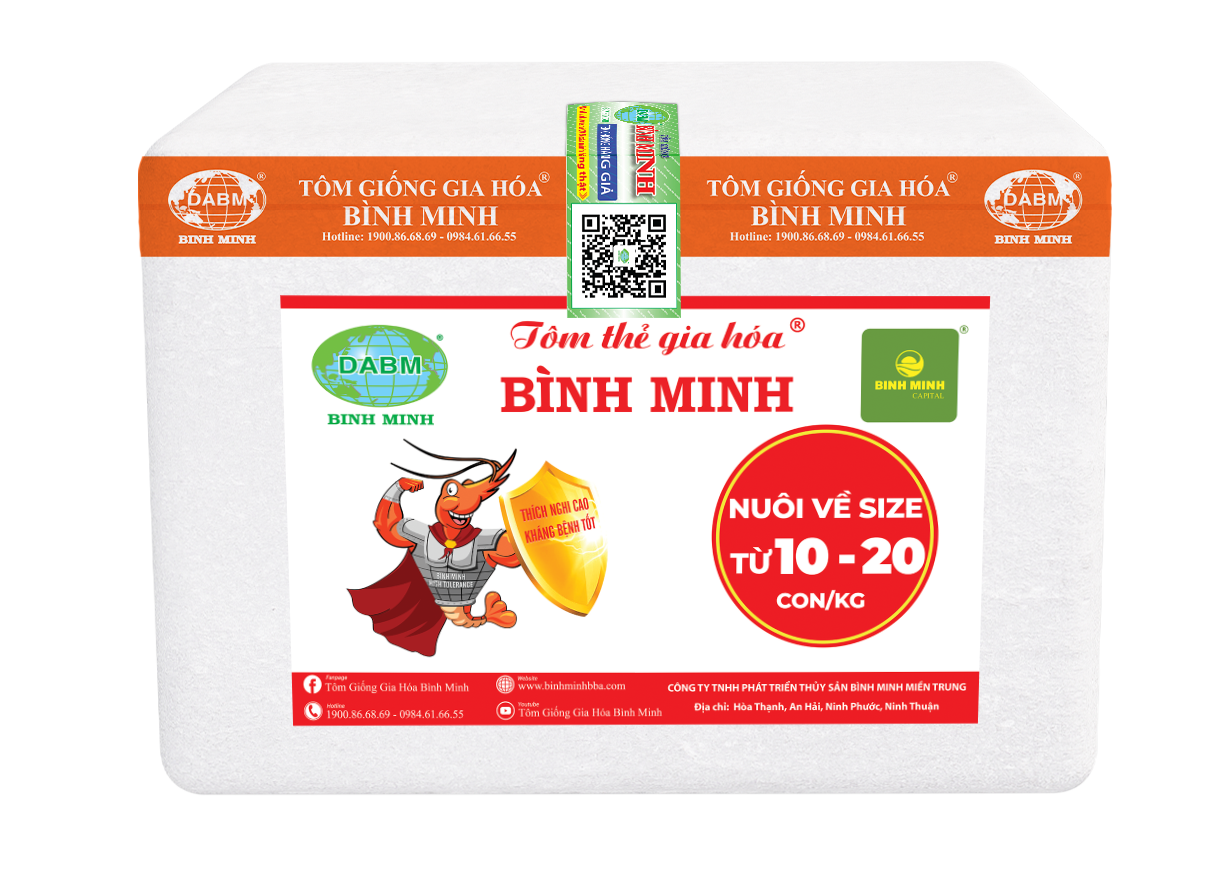 Thùng tôm thẻ mặt trước Thung tom the mat truoc