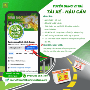 Bình Minh tuyển dụng TÀI XẾ – HẬU CẦN