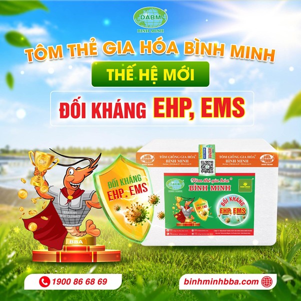 Ảnh: Bao bì tôm thẻ gia hóa Bình Minh thế hệ mới 